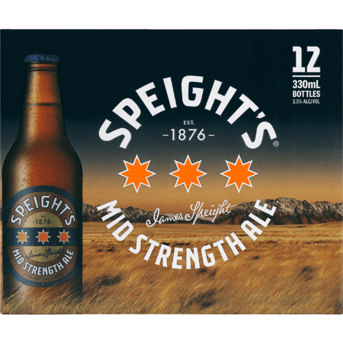 Speight's Mid Strength Ale Beer Bottles