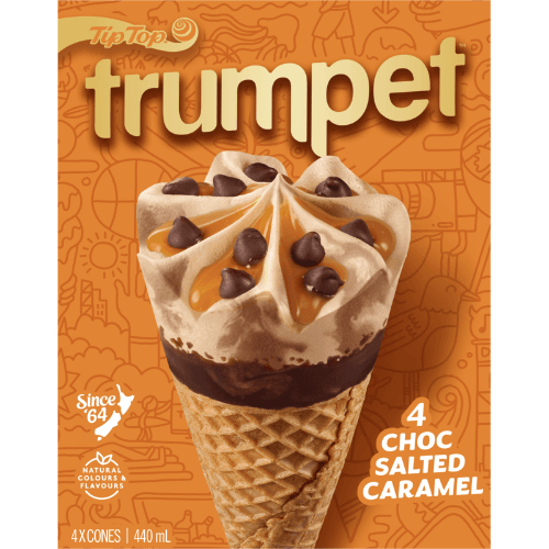 Tip Top Trumpet Choc & Salted Caramel Ice Cream