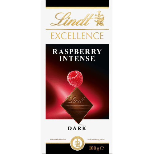 Lindt Excellence Raspberry Intense Dark Chocolate Block
