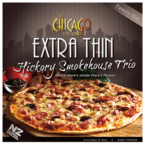 Chicago Extra Thin Hickory Smokehouse Trio Pizza