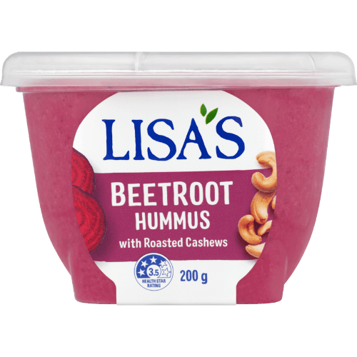 Lisa's Beetroot Hummus With Roasted Cashews
