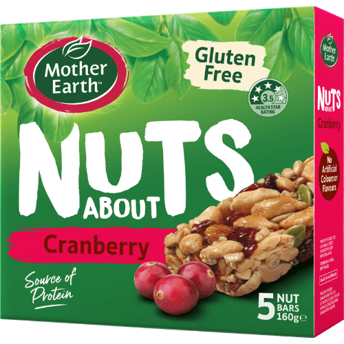 Mother Earth Nuts About Cranberry Bars