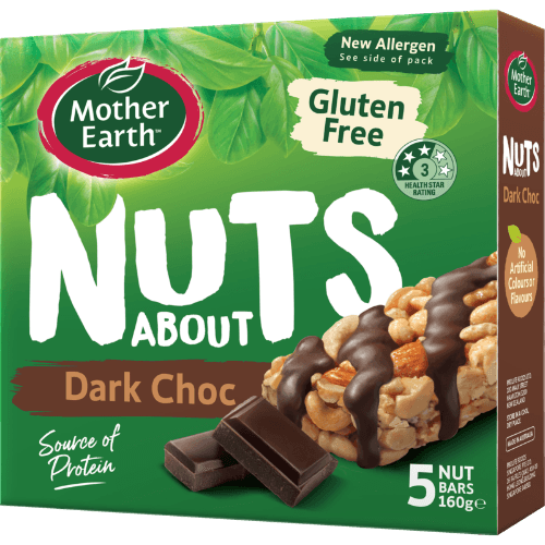 Mother Earth Nuts About Dark Choc Bars