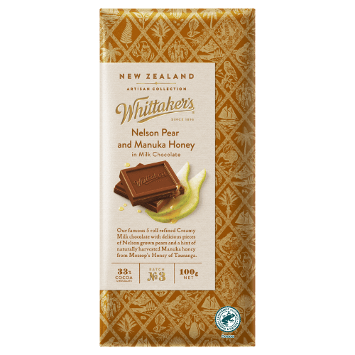 Whittaker's Nelson Pear & Manuka Honey Chocolate Block