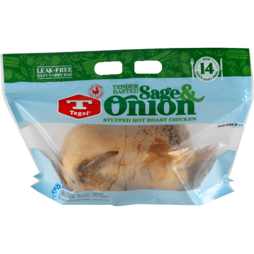 Tegel Tenderbasted Sage & Onion Stuffed Hot Roast Chicken Size 14