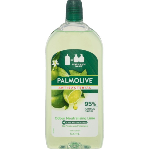 Palmolive Antibacterial Odour Neutralising Lime Liquid Hand Wash Refill 500 mL
