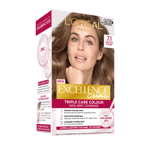 L'Oreal Paris Excellence Creme 7.1 Dark Ash Blonde Hair Colour