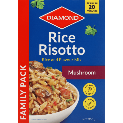 Diamond Mushroom Rice Risotto Rice & Flavour Mix Family Pack