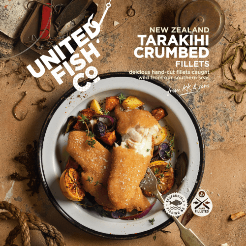 United Fish Co Crumbed Tarakihi Fillets 70-175 g/pce