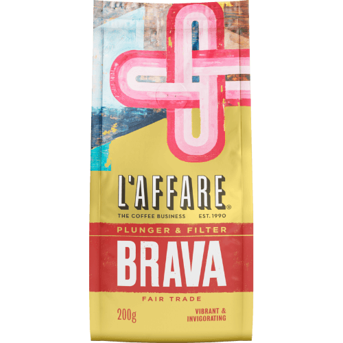 L'affare Brava Plunger & Filter Fair Trade Organic Coffee