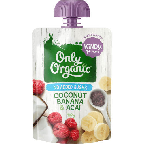 Only Organic Coconut Banana & Acai Kindy 1+ Years