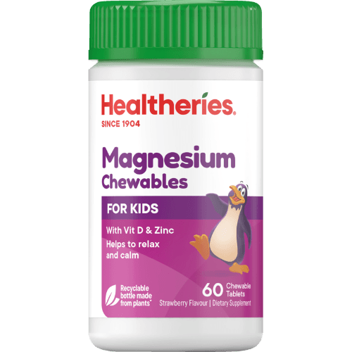Healtheries For Kids Strawberry Flavour Magnesium Chewable Tablets