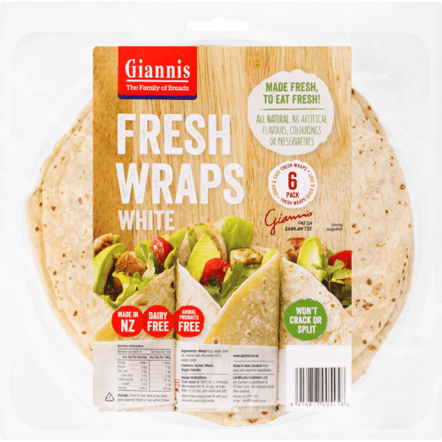 Giannis White Natural Wraps