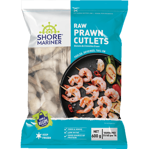 Shore Mariner Raw Vannamei 51/60 Prawn Cutlets 600 g