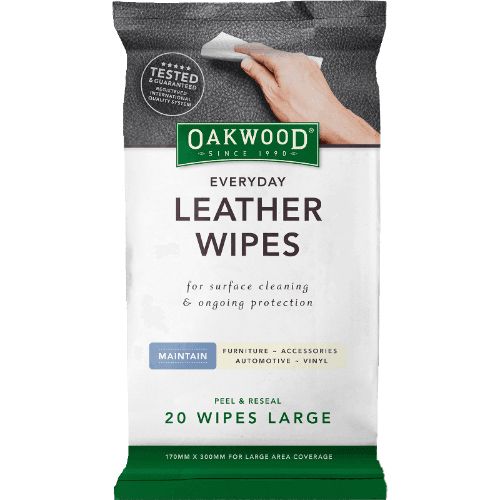 Oakwood Everyday Peel & Reseal Leather Wipes