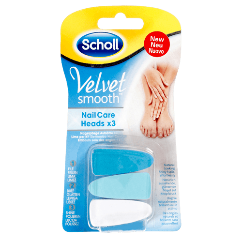 Scholl Velvet Smooth Nail Care Heads 3 pack
