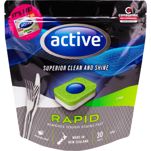 Active Rapid Lime & Baking Soda Dishwash Tablets 30 pack