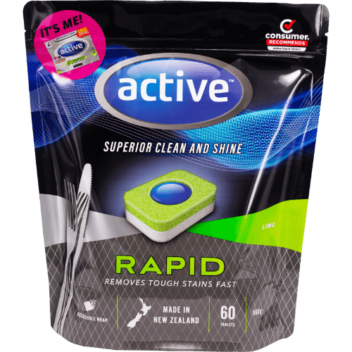 Active Rapid Lime & Baking Soda Dishwash Tablets
