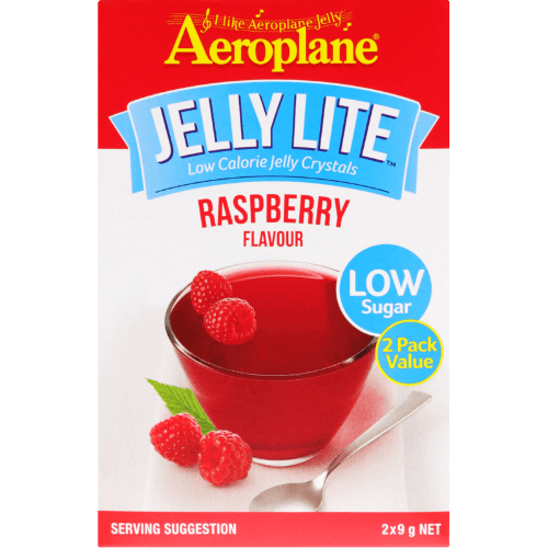Aeroplane Jelly Lite Raspberry Flavour Low Calorie Jelly Crystals 2 × 9 g