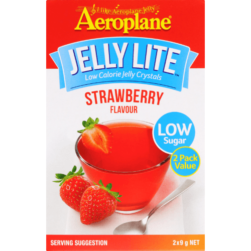Aeroplane Jelly Lite Strawberry Flavour Low Calorie Jelly Crystals 2 × 9 g