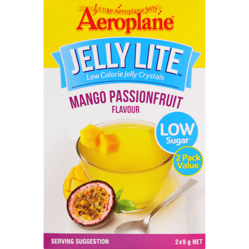 Aeroplane Jelly Lite Mango Passionfruit Flavour Low Calorie Jelly Crystals