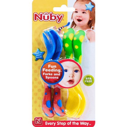 Nuby Fun Feeding Forks & Spoons