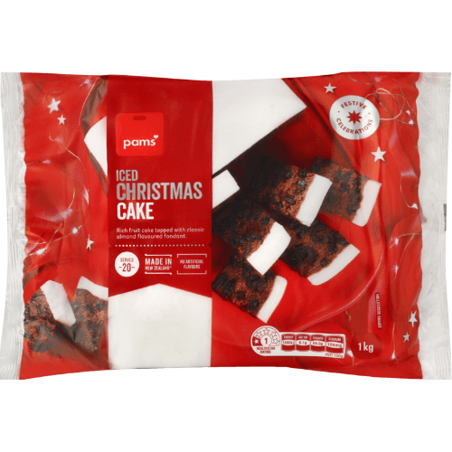 Pams Iced Christmas Cake 1 kg