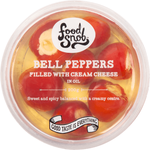 Food Snob Bell Peppers Filled With Cream Cheese In Oil