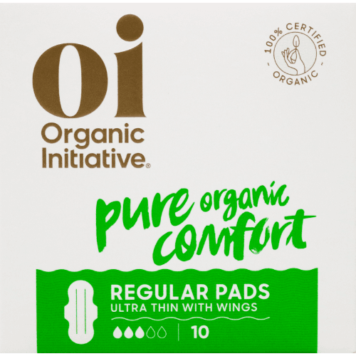 Oi Organic Cotton Ultra Thin Regular Pads With Wings