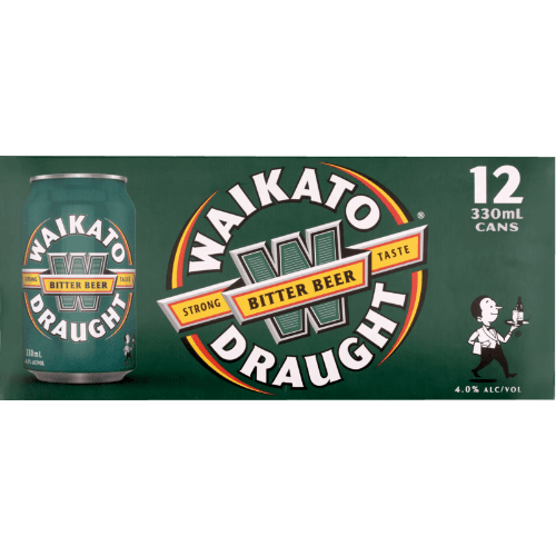Waikato Draught Bitter Beer Cans