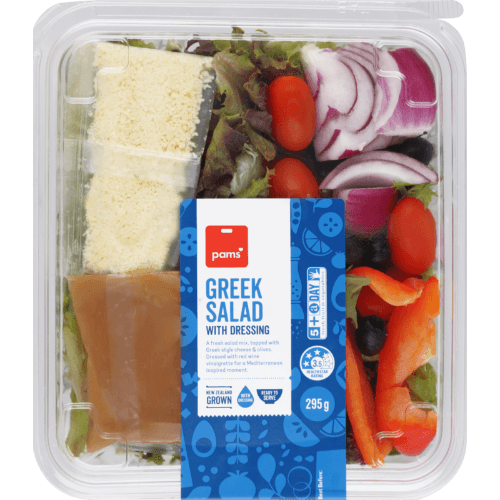 Pams Fresh Greek Salad With Dressing