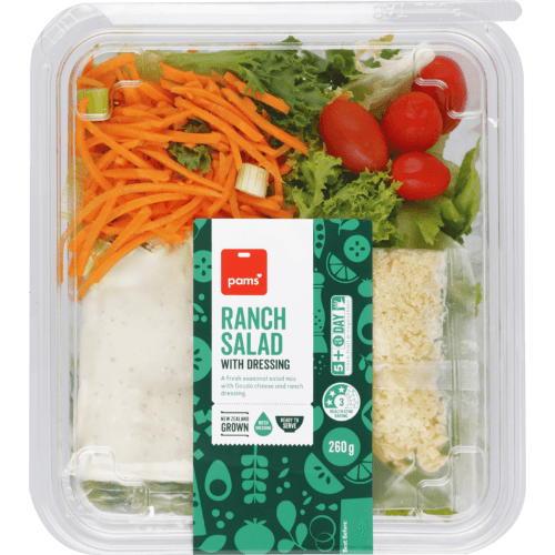 Pams Fresh Ranch Salad With Dressing