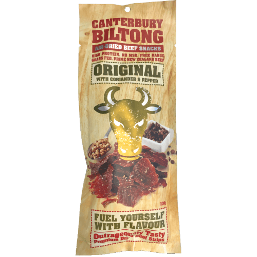 Canterbury Biltong Original Coriander Pepper Beef Air-Dried Beef Snacks