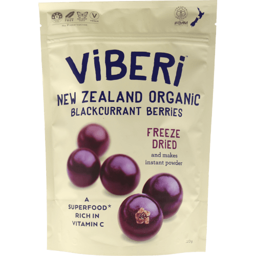 Viberi New Zealand Organic Freeze Dried Blackcurrant Berries