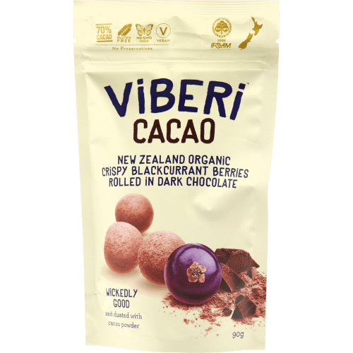 Viberi Cacao Rolled Blackcurrants