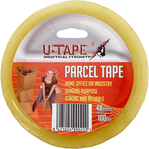U-Tape Clear Parcel Tape 48mm x 100m