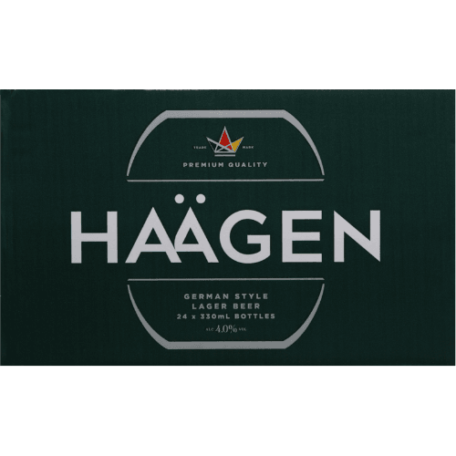 Haagen German Style Lager Beer Bottles 24 × 330 mL