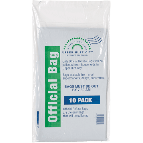 Upper Hutt City Council Official Rubbish Bags 10 pack