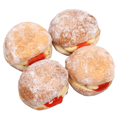 Custard Raspberry Jam Donuts 4 pack