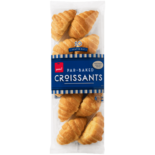 Pams Fresh Par Baked Croissants 10 pack