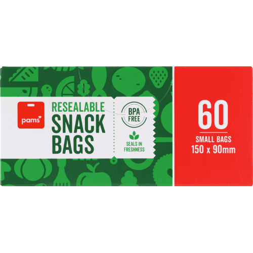 Pams Resealable Small Storage Bags 150 x 90mm