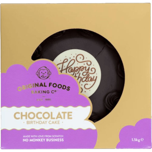 Original Foods Baking Co Happy Birthday Round Chocolate Cake