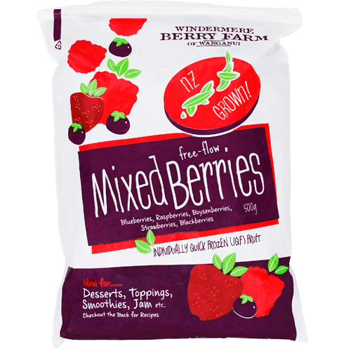 Windermere Free-Flow Mixed Berries 500 g