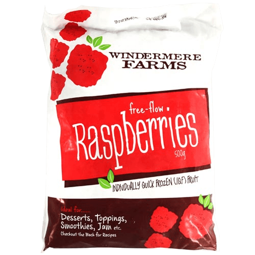 Windermere Free-Flow Raspberries 500 g