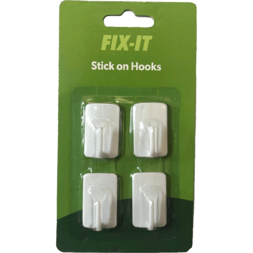 Fix It Today Stick On Hooks Mini 4 pack