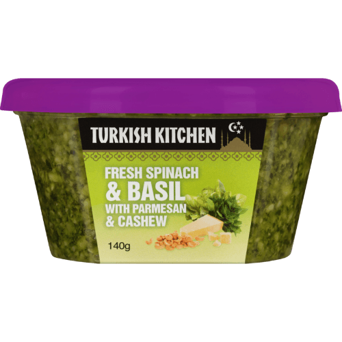Turkish Kitchen Fresh Spinach & Basil With Parmesan & Cashew Dip
