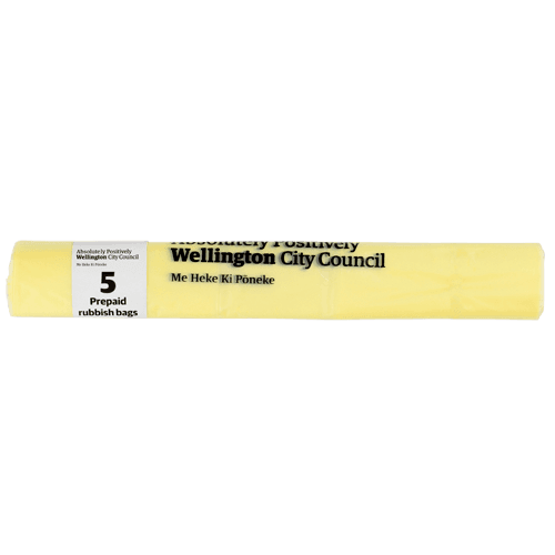Wellington City Council Yellow Rubbish Bags