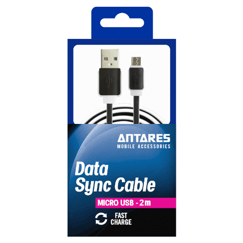 Antares Micro USB Data Sync Cable 2 Metre