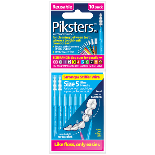 Piksters Interdental Brushes Blue Handle Size 5