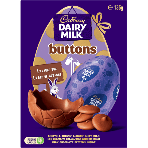 Cadbury Dairy Milk Easter Egg With Buttons Gift Box